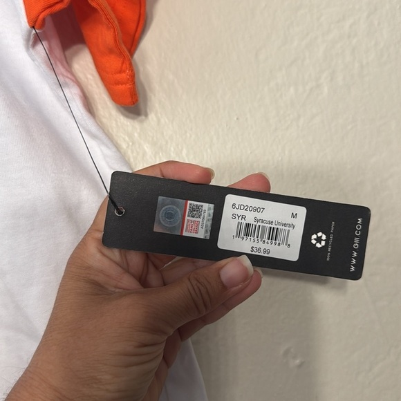 NWT Syracuse University Wmns Orange Sports Teams Bedazzled Sparkly T-Shirt - Picture 5 of 7